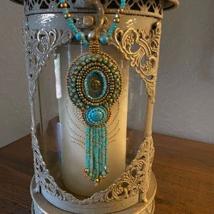 Hand beaded pendant